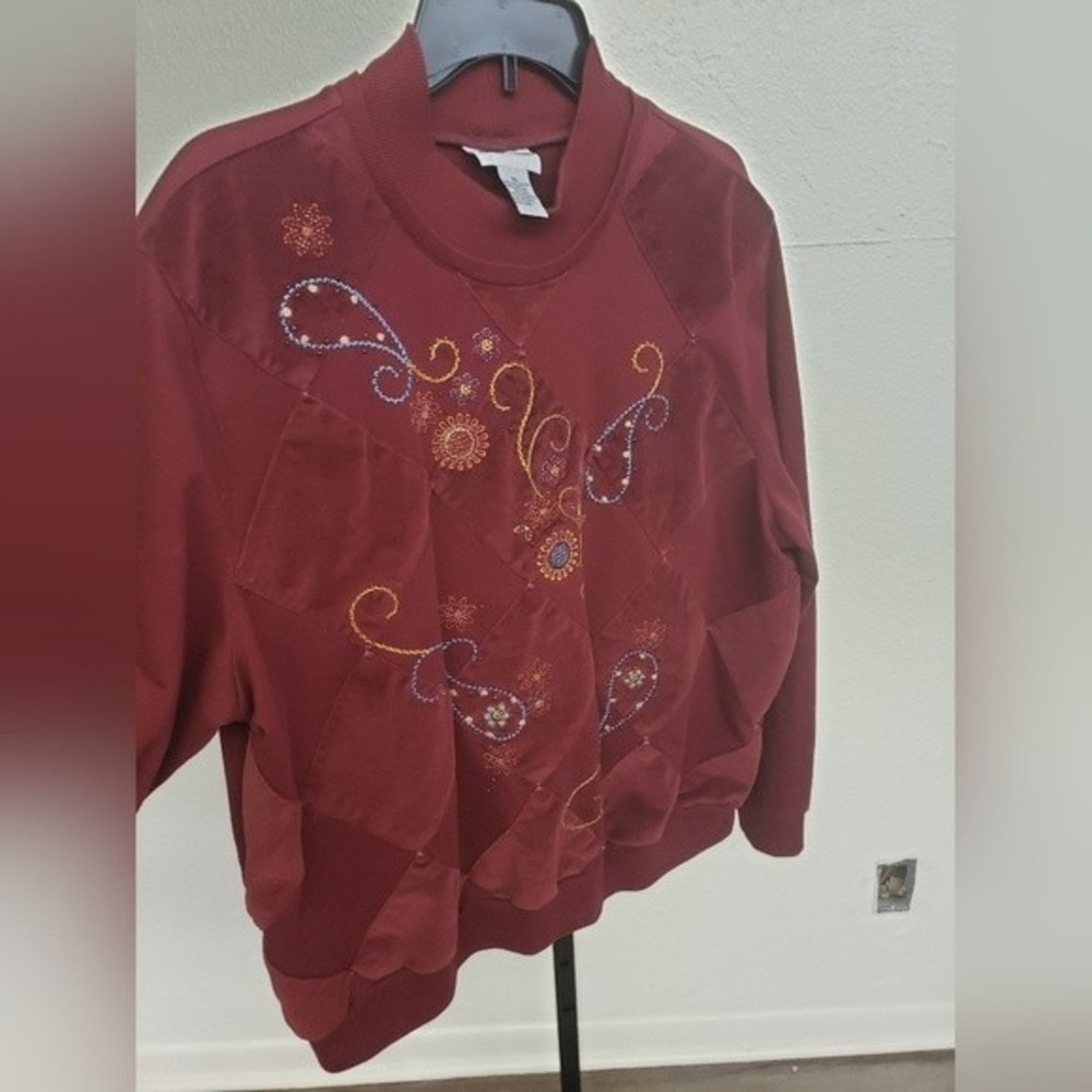 Alfred Dunner Vintage Cottagecore Crewneck Sweatshirt Size XL - Picture 2 of 10